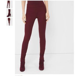 NWOT White House Black Market Burgundy Maroon Premium Leggings US 10